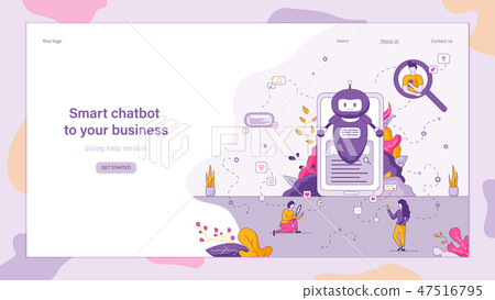 Banner Illustration Smart Chatbot to Your Business 47516795