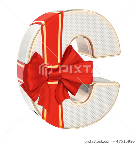 Letter C, gift box shaped of a letter C 47516980