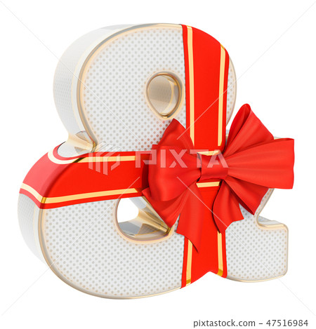 Ampersand symbol from gift box 47516984