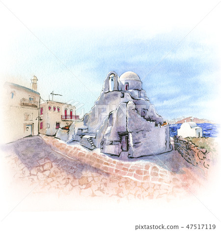 Church of Paraportiani on island Mykonos, Greece Church of Paraportiani on island Mykonos, Greece 47517119