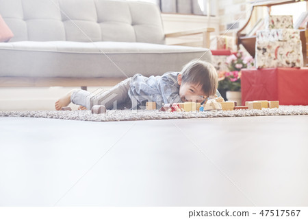 Block play, infant, children, baby, baby, living room, house, housing 47517567