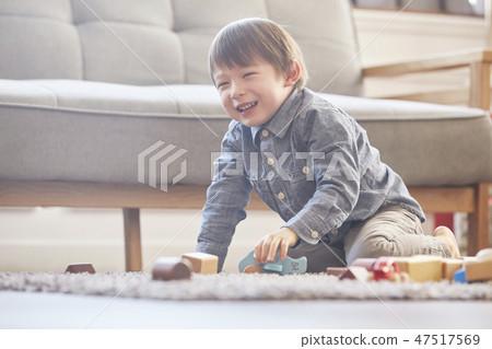 Block play, infant, children, baby, baby, living room, house, housing 47517569