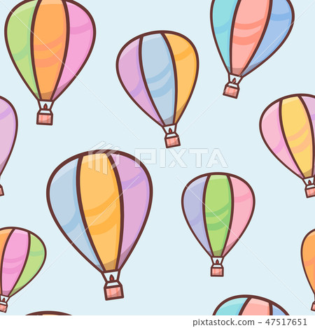 Seamless pattern with colorful balloons with 47517651