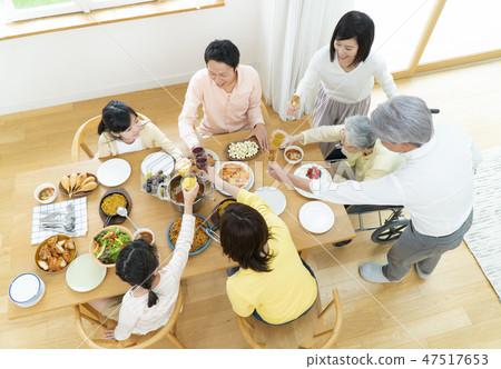 多代家庭聚會形象_鳥瞰圖 47517653