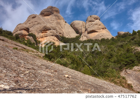 Mountains in Montserrat in Catalonia of Spain Mountains in Montserrat in Catalonia of Spain 47517762