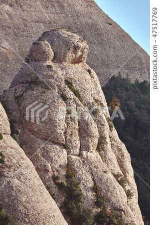 Mountains in Montserrat in Catalonia of Spain Mountains in Montserrat in Catalonia of Spain 47517769