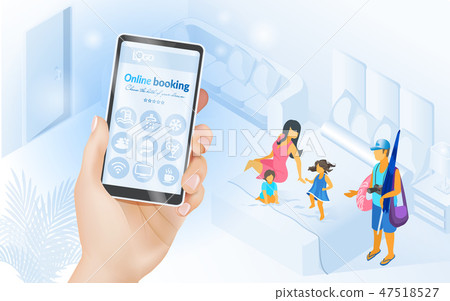 Online Services for Tourists Isometric Vector 47518527