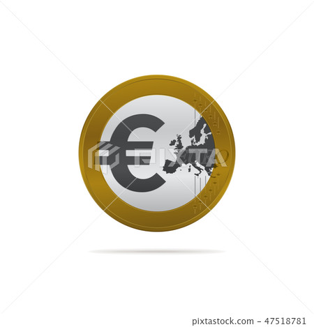 Euro coin icon, currency symbol - Stock Illustration [47518781] - PIXTA
