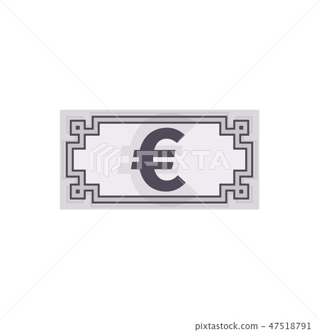 Euro banknote icon, currency symbol Euro banknote icon, currency symbol 47518791