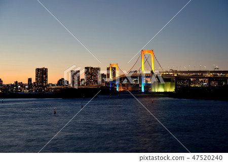 Rainbow Bridge and night view Rainbow Bridge and night view 47520240