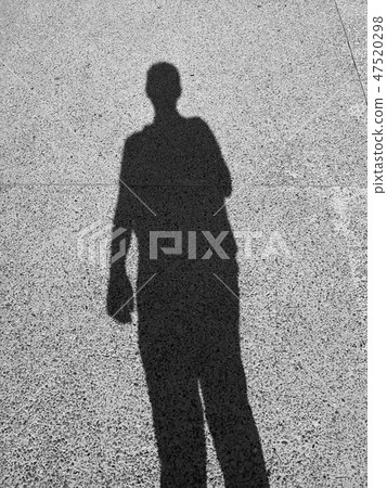Shadow silhouette of a man on the floor. Shadow silhouette of a man on the floor. 47520298