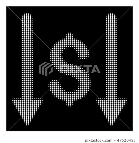 White Halftone Receive Money Icon White Halftone Receive Money Icon 47520455