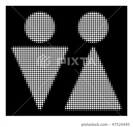 White Halftone WC Persons Icon White Halftone WC Persons Icon 47520495