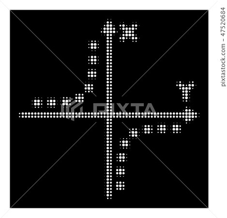 White Halftone Hyperbola Plot Icon - Stock Illustration [47520684] - PIXTA