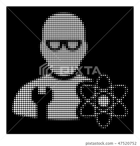 White Halftone Power Engineer Icon - Stock Illustration [47520752] - PIXTA