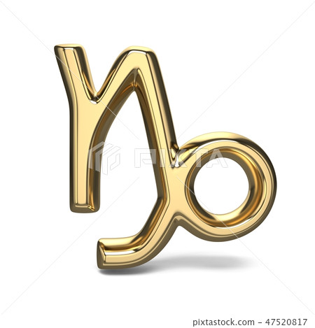 Golden zodiac sign CAPRICORN 3D Golden zodiac sign CAPRICORN 3D 47520817
