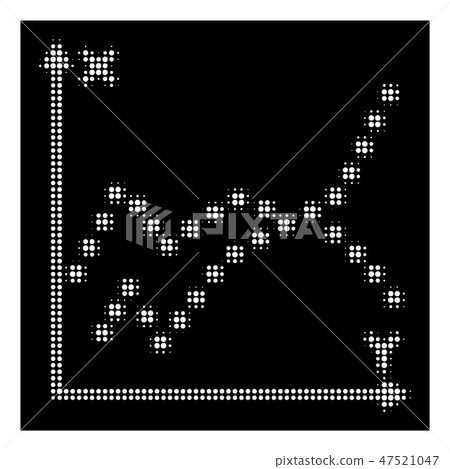 White Halftone Functions Plot Icon - Stock Illustration [47521047] - PIXTA