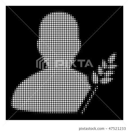 White Halftone Agriculture Farmer Icon White Halftone Agriculture Farmer Icon 47521233