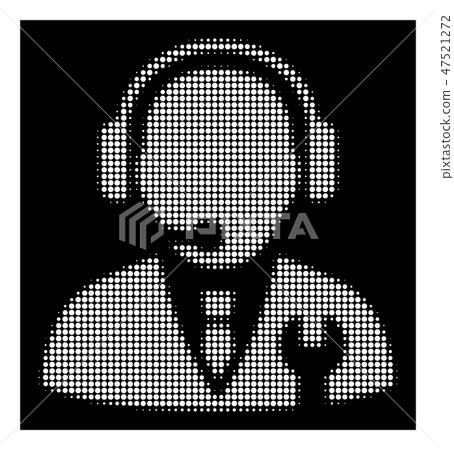 White Halftone Service Manager Icon - Stock Illustration [47521272] - PIXTA