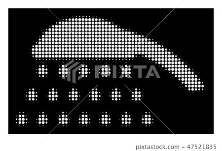White Halftone Shower Icon 47521835