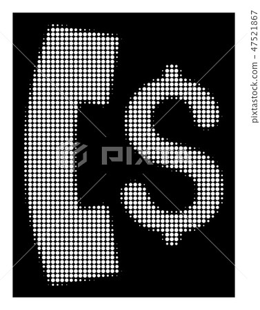 White Halftone Pay Phone Call Icon 47521867