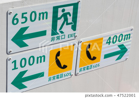 Emergency exit emergency telephone signboard Emergency exit emergency telephone signboard 47522001
