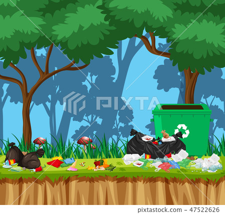 Litter in the forest Litter in the forest 47522626