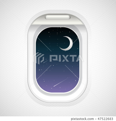 View outside from airplane window 47522683