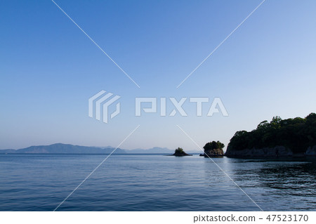 A view from the coast of early morning hot spring in spring 4 47523170