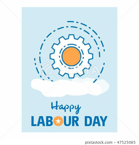 Happy Labour day design with vintage theme blue an Happy Labour day design with vintage theme blue an 47525065