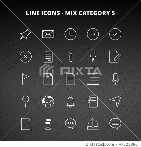Line Mix Icons Line Mix Icons 47525066