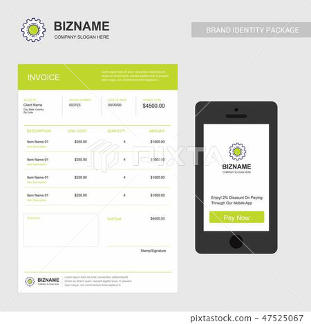 Company Invoice with logo and creative design 47525067