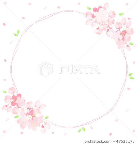 Cherry blossoms and notes frame Cherry blossoms and notes frame 47525173