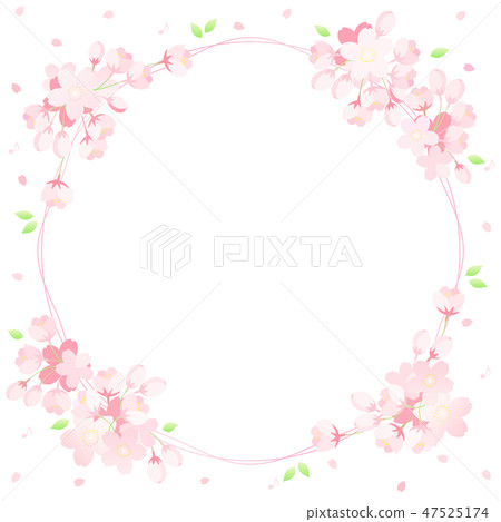 Cherry blossoms and notes frame Cherry blossoms and notes frame 47525174