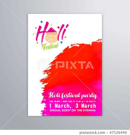 happy holi festival. white holi brochure having co happy holi festival. white holi brochure having co 47526448