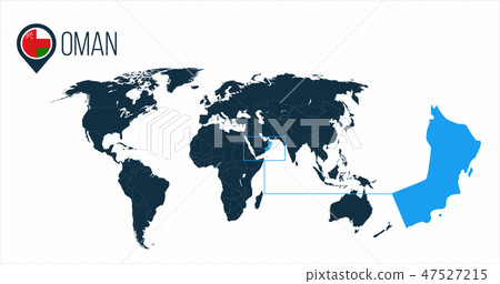 Oman location on the world map for infographics. Oman location on the world map for infographics. 47527215