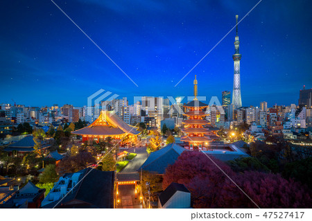 Sensoji Temple from top view, located in Asakusa Sensoji Temple from top view, located in Asakusa 47527417