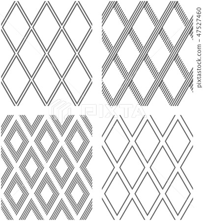 Seamless diamonds patterns. Geometric textures. 47527460