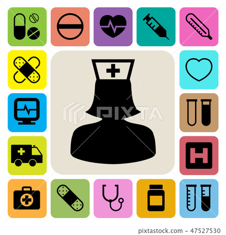 Medical icons set, . Illustration Medical icons set, . Illustration 47527530