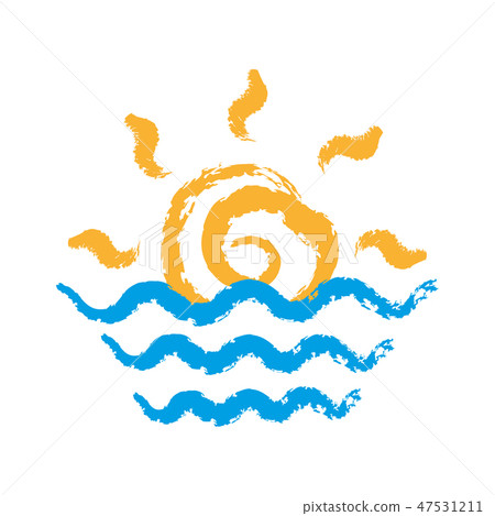 Sunrise and sunset at beach, vector and illustration icon Sunrise and sunset at beach, vector and illustration icon 47531211