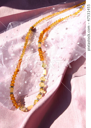 Glass bead necklace (handmade) 47531455