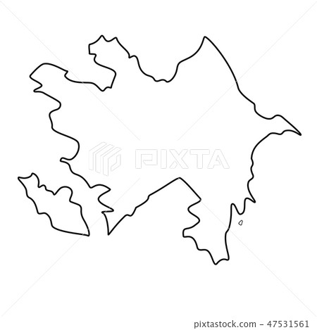 map of Azerbaijan - outline 47531561