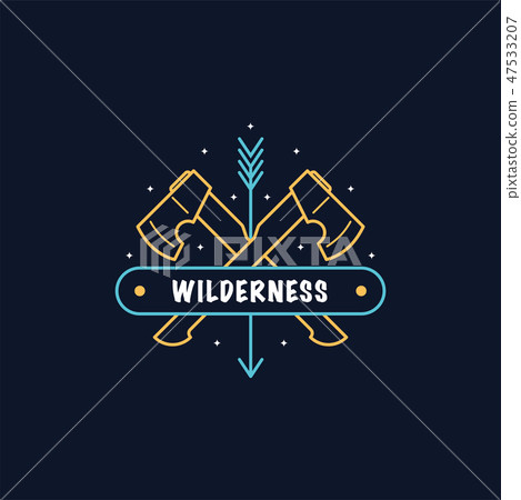 Bushcraft camp logo design 47533207