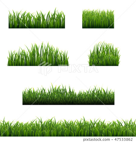 Big Set Green Grass Borders Background Big Set Green Grass Borders Background 47533862