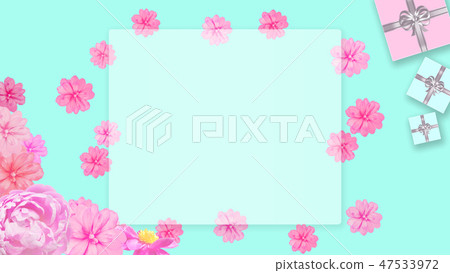 Gift box and flower background (birthday, Valentine's Day, Mother's Day, Christmas) 47533972