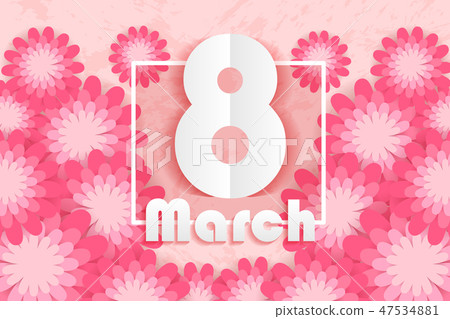 happy womans day with flower 47534881