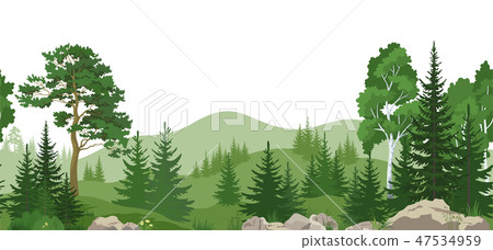 Seamless Landscape with Trees Seamless Landscape with Trees 47534959