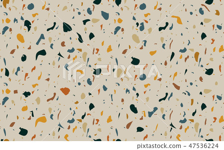 Terrazzo repeating seamless pattern. Texture composed of natural stone, glass, quartz, concrete 47536224