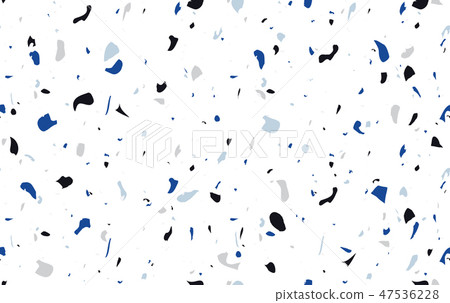Terrazzo marble flooring design in blue colors. Seamless pattern. Repeating background with natural 47536228