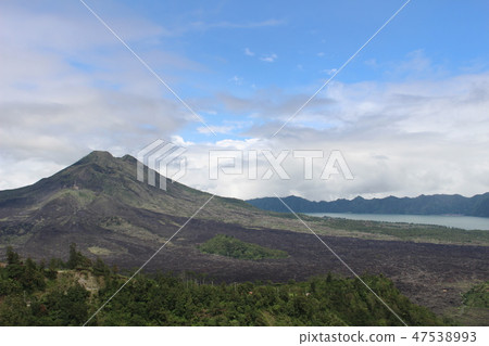 Kintamani高原火山和湖巴厘島印度尼西亞 47538993